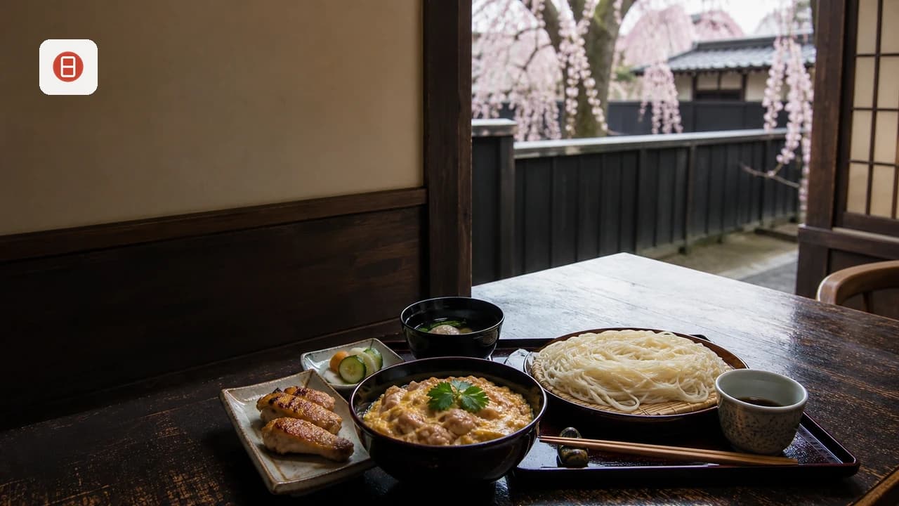 Inaniwa Udon and Hinai Chicken in Kakunodate