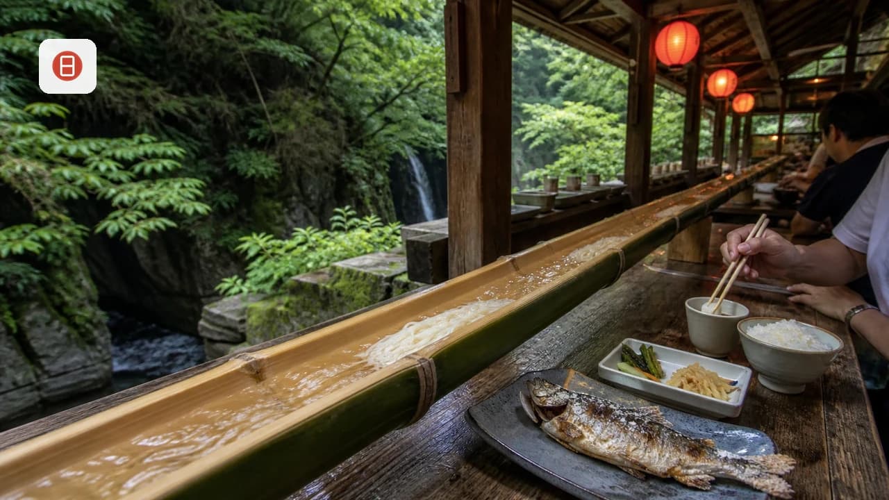 Takachiho Nagashi Somen: Chiho-no-ie's Flowing Noodles
