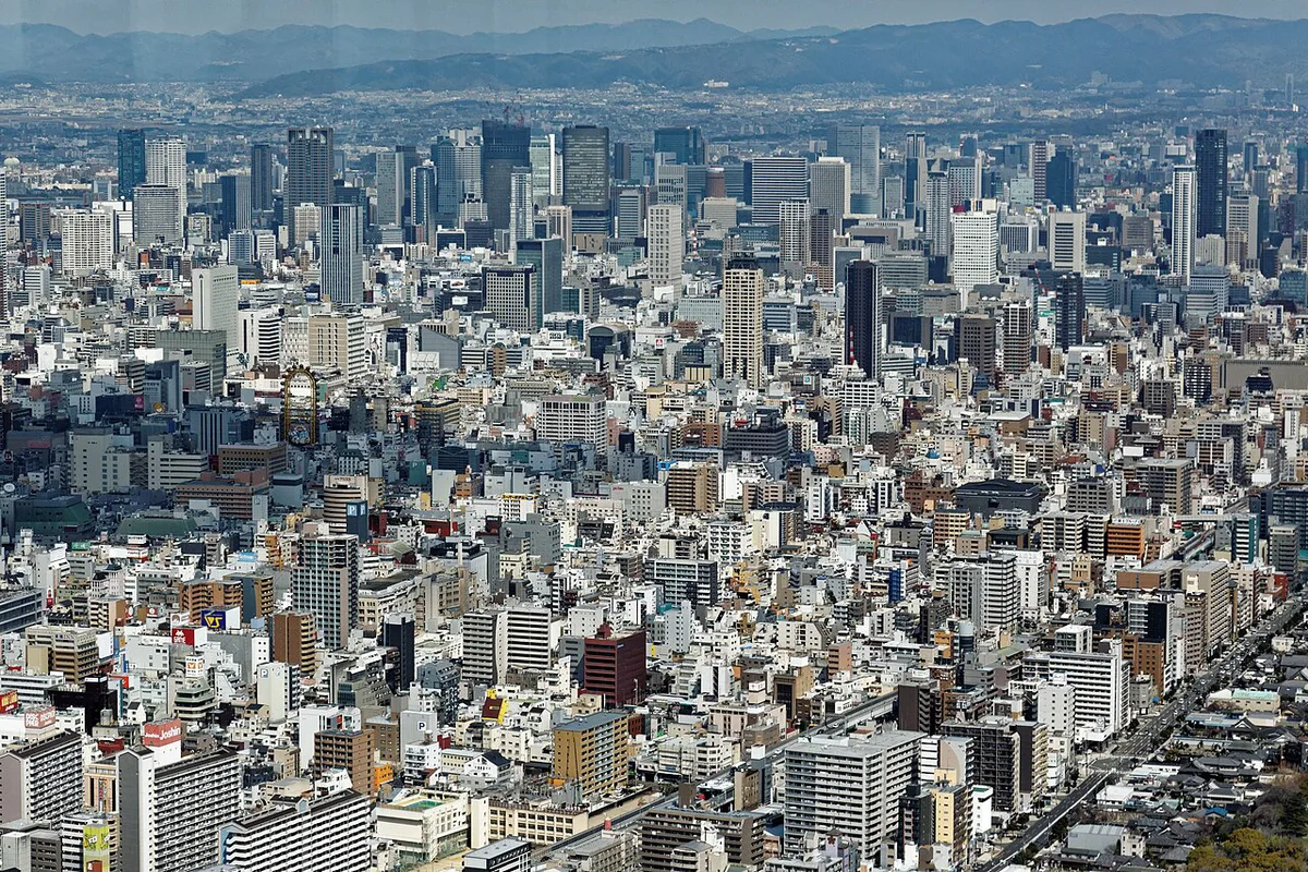 View over Osaka from the Harukas 300 observatory, Japan — 1
