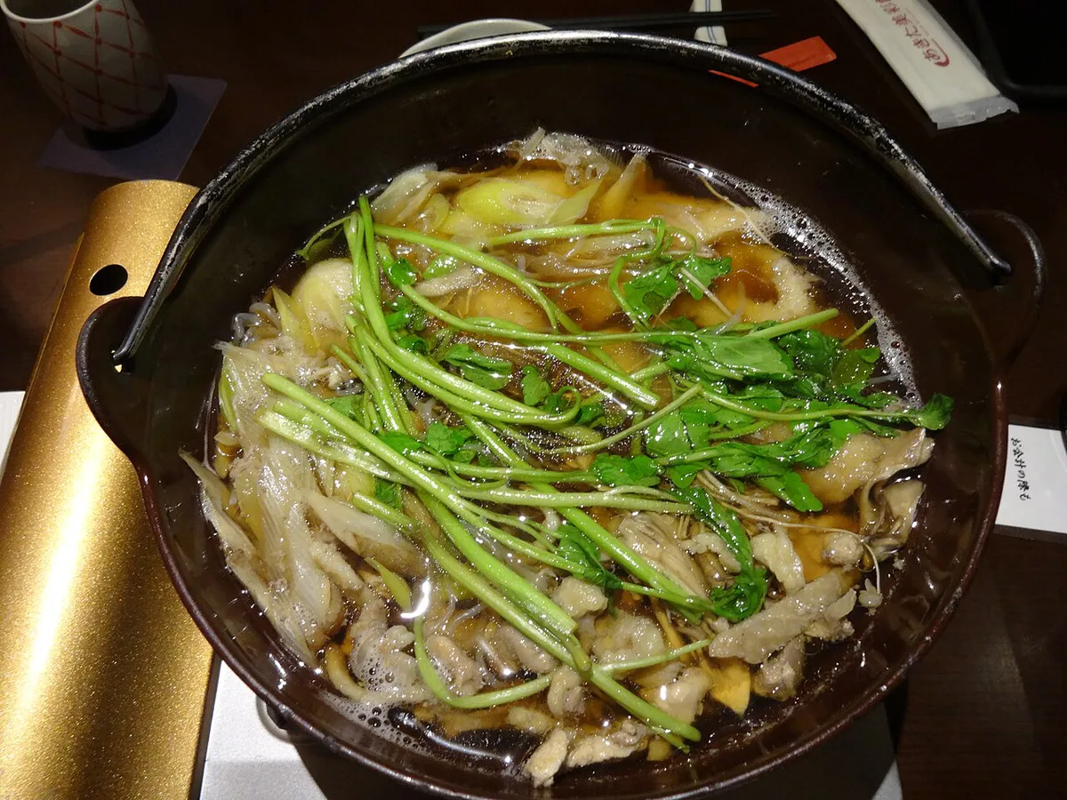 Assorted Akita regional dishes including kiritanpo and hatahata on a table, Japan — 2