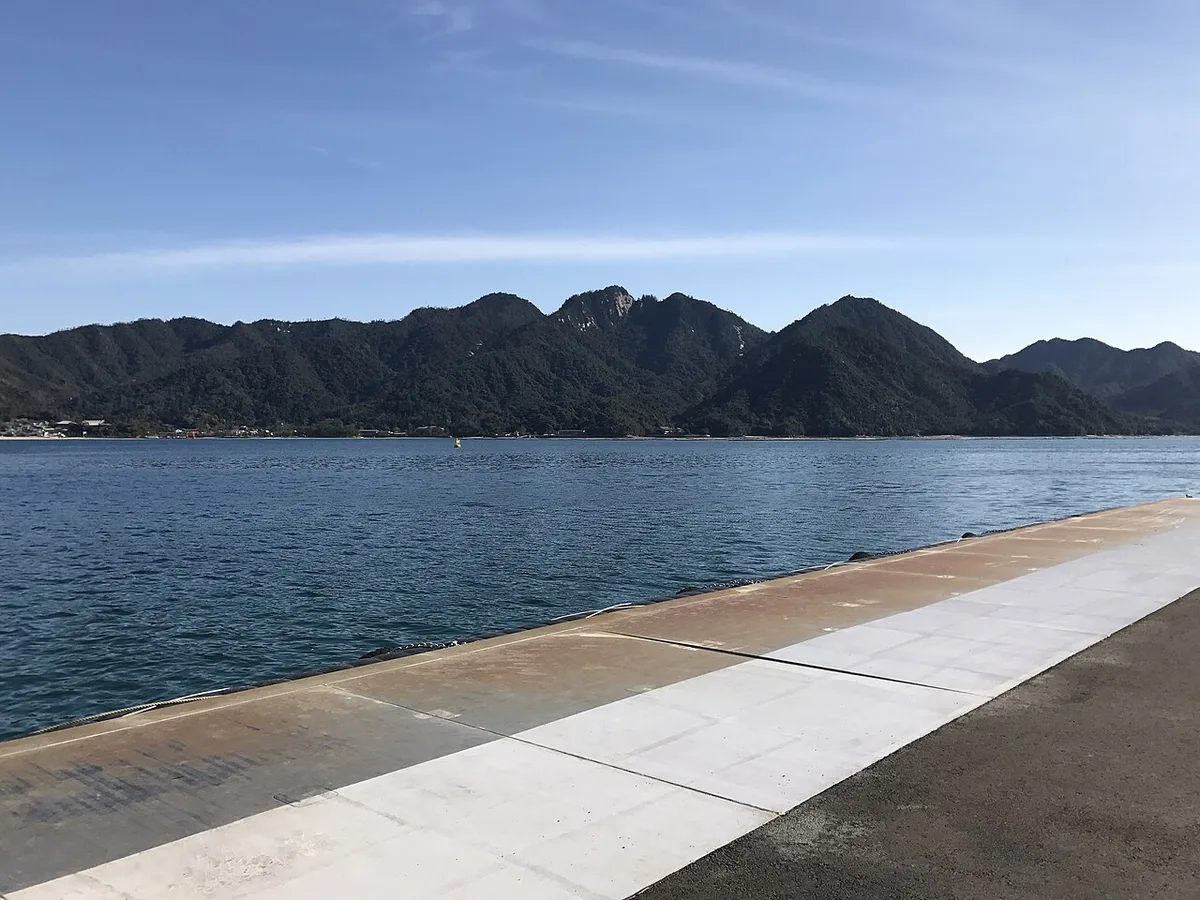 Itsukushima Island from pier of Miyajimaguchi Station (Ferry) — 1