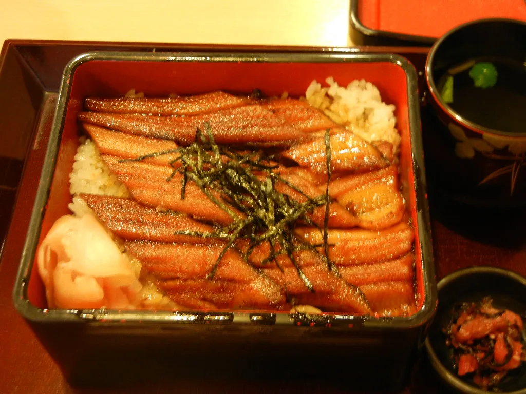 Grilled conger eel rice bowl specialty in Miyajima, Japan — 2