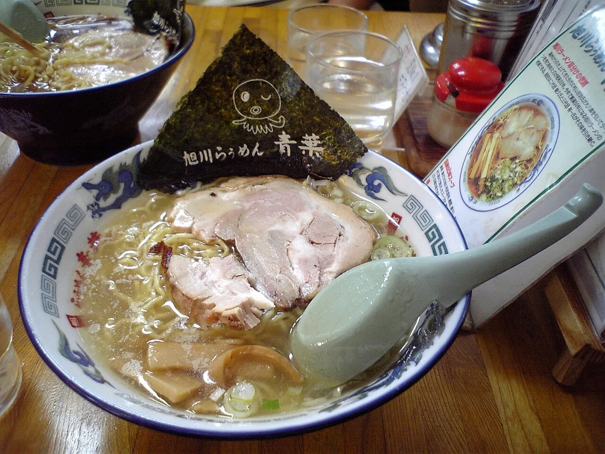 Asahikawa ramen, grilled chicken, horumon and local sake in Hokkaido, Japan — 1