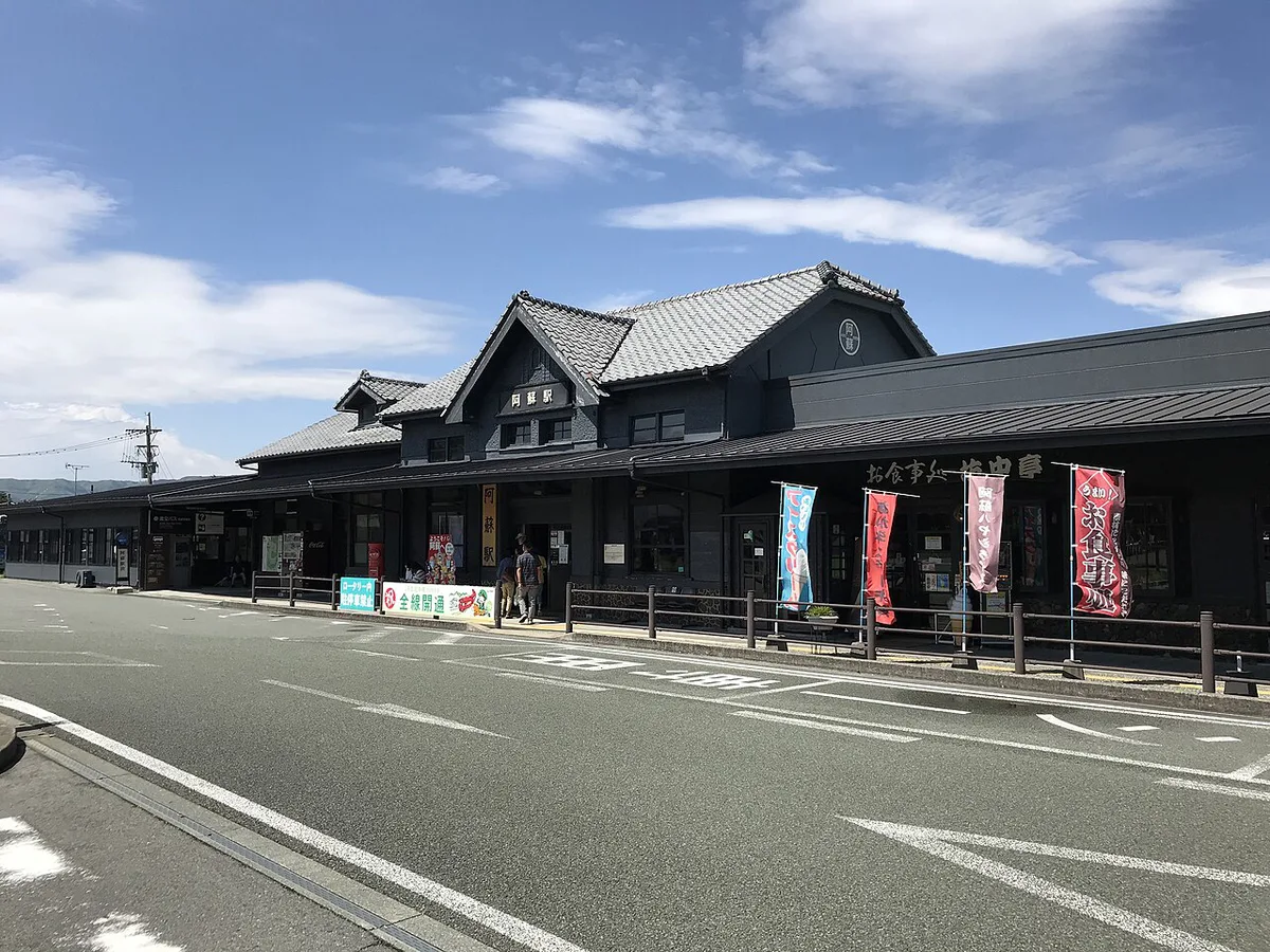 Affordable vegetable set meal near Aso Station, Japan — 1