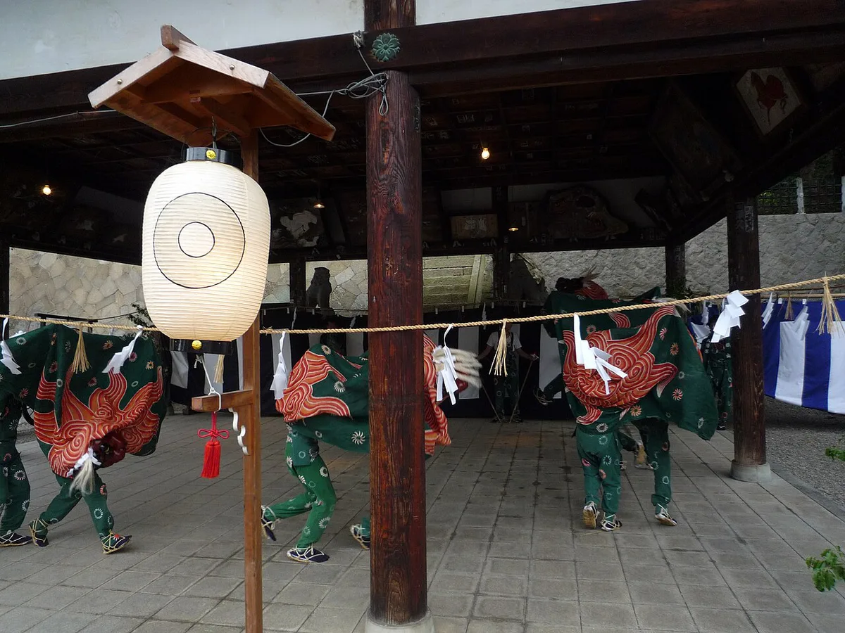 Torch-lit procession during the Kurama Fire Festival, Japan — 2
