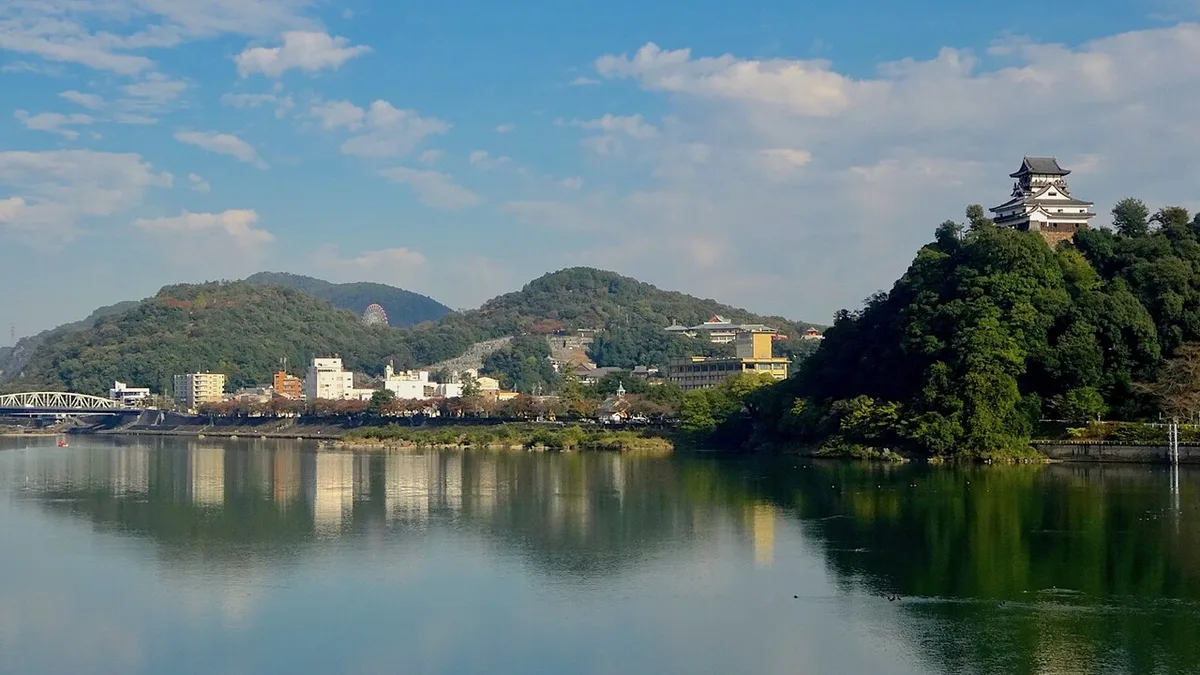 Grilled ayu sweetfish served riverside near the Kiso River in Inuyama, Japan — 1