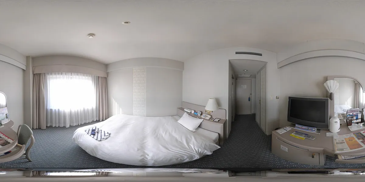 Modern hotel lobby interior in Fukuoka, Japan, with welcoming reception desk and stylish furnishings
