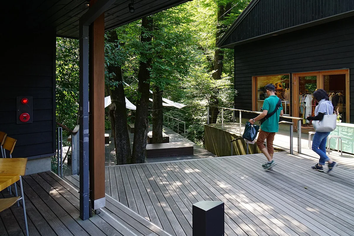 Elegant restaurant dining room near Harunire Terrace in Karuizawa, Japan — 1