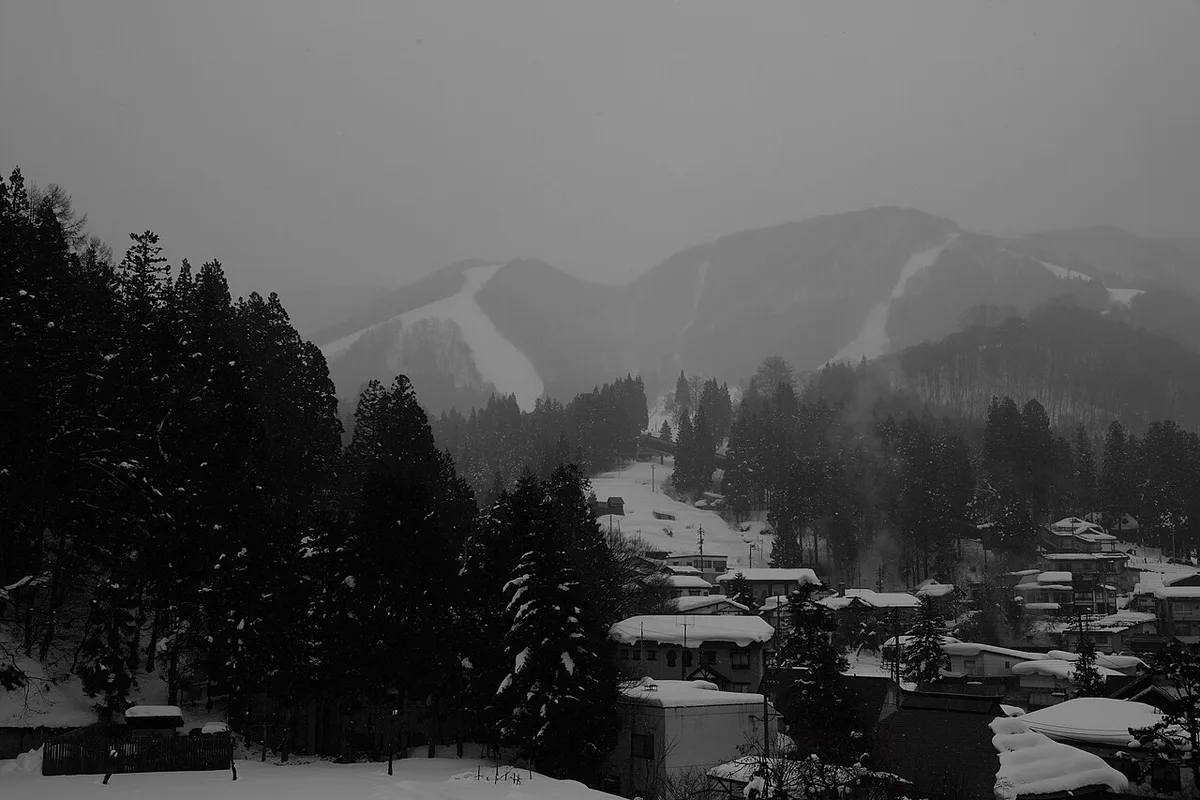 Kenashi-yama Mountain observed from Nozawa-onsen in winter — 1