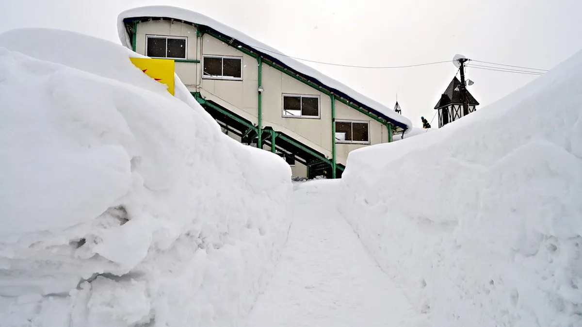 Winter snow in Hakodate, Hokkaido