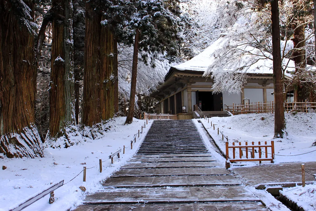 Hiraizumi snow temple — Hiraizumi, Japan