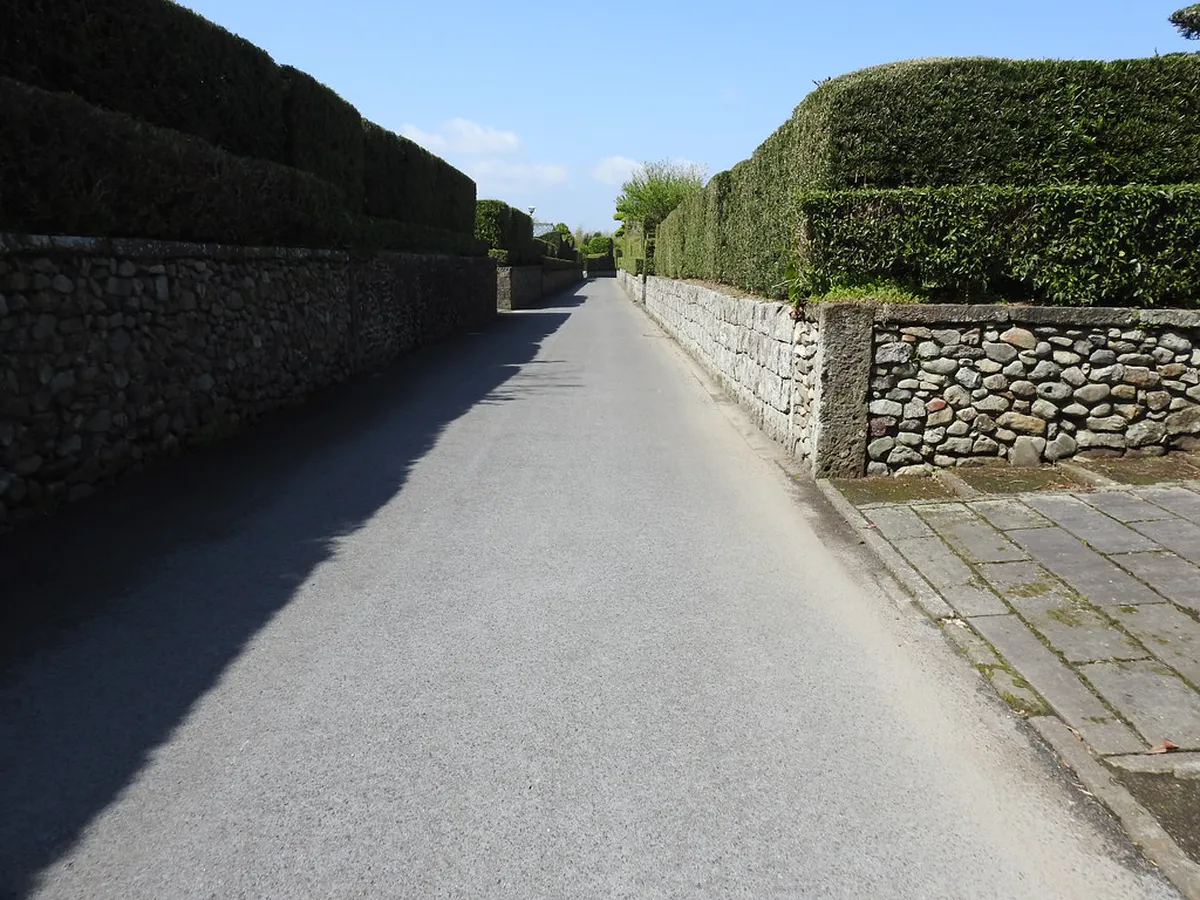 Dry-stack stone walls and bent-approach gate design of the Chiran samurai district in Kagoshima Japan