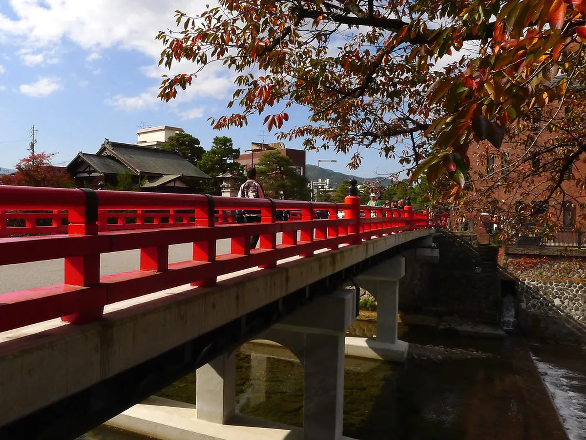 Photograph the Iconic Nakabashi Red Bridge in Takayama, Japan