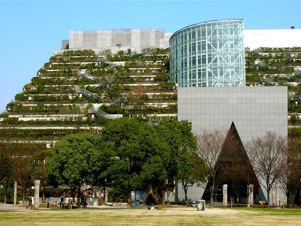ACROS Fukuoka step garden green terraced building Tenjin
