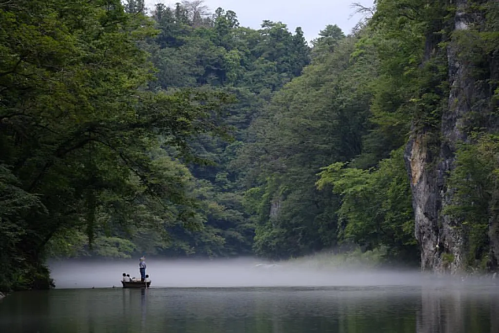 Geibikei Gorge boat ride — Hiraizumi, Japan