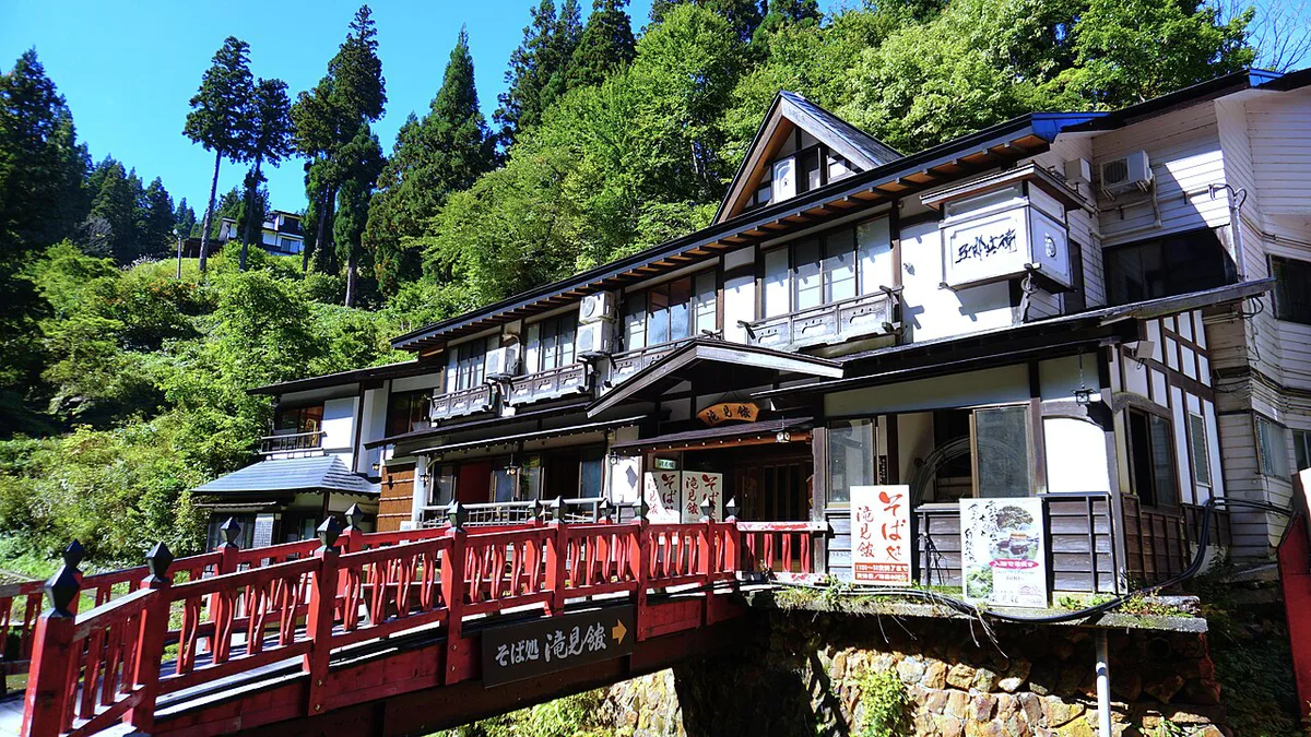 Soba lunch served in a small Ginzan Onsen restaurant — 1