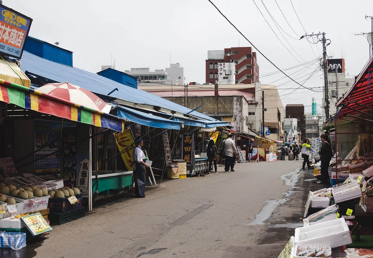 Seafood market in Hakodate, Hokkaido