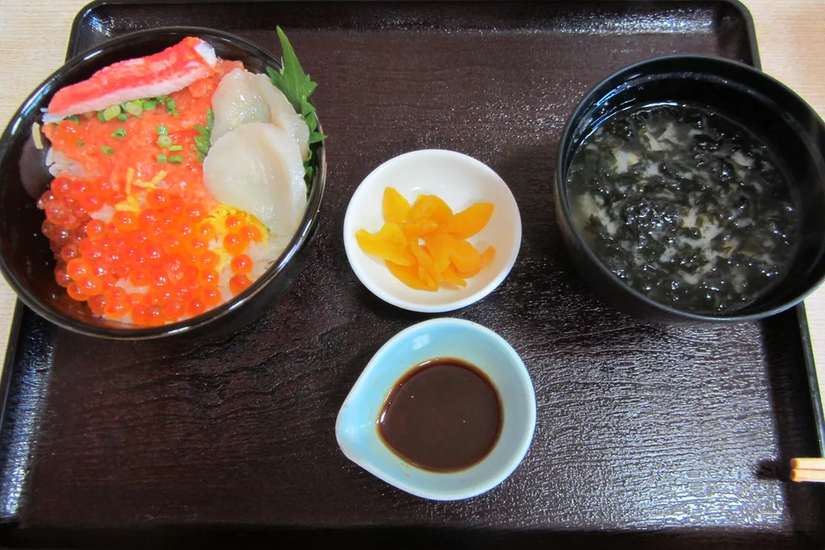 Seafood donburi in Hakodate, Hokkaido