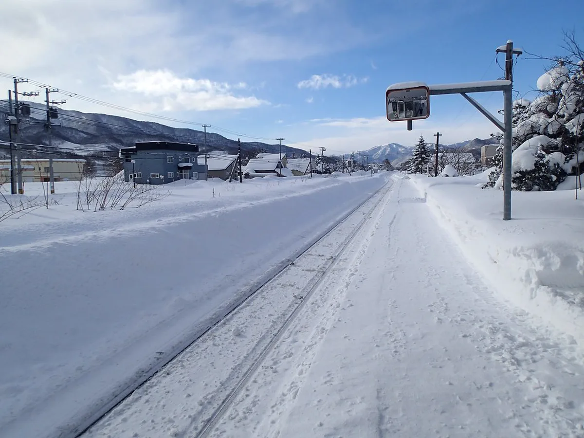 Winter snow street in Hakodate, Hokkaido