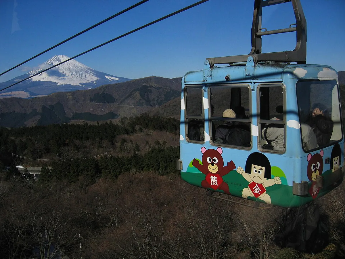 Hakone Ropeway gondola above Owakudani, Japan — 2