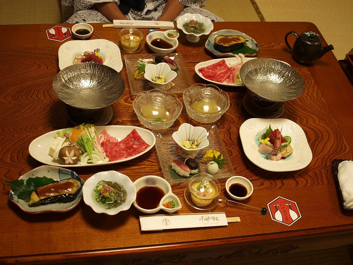 Multi-course kaiseki dinner at a Hakone ryokan, Japan — 1