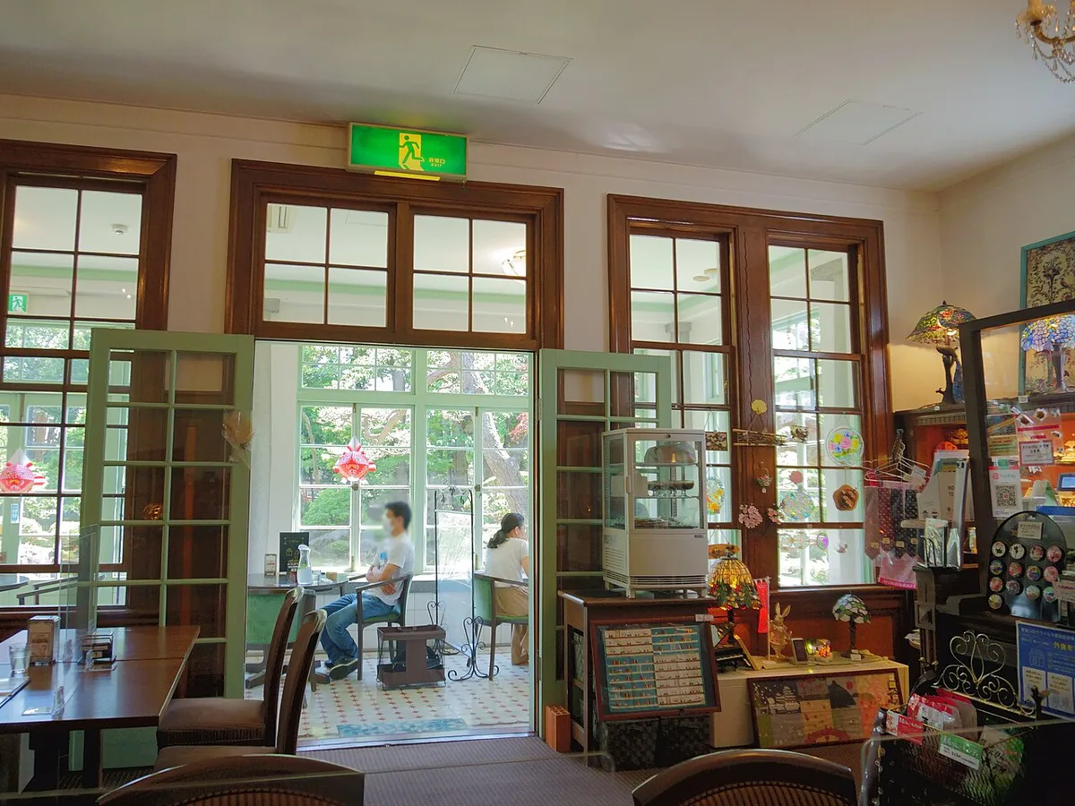 Historic Western-style cafe interior near Hirosaki Park, Japan — 1