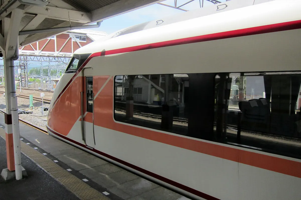 Tobu Railway train departing Asakusa Station bound for Nikko, Japan