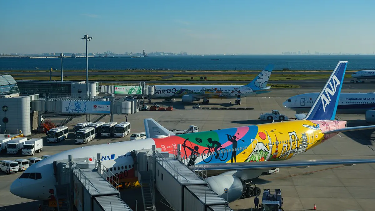 Haneda Airport domestic terminal in Tokyo, the best departure point for flights to Niseko, Japan