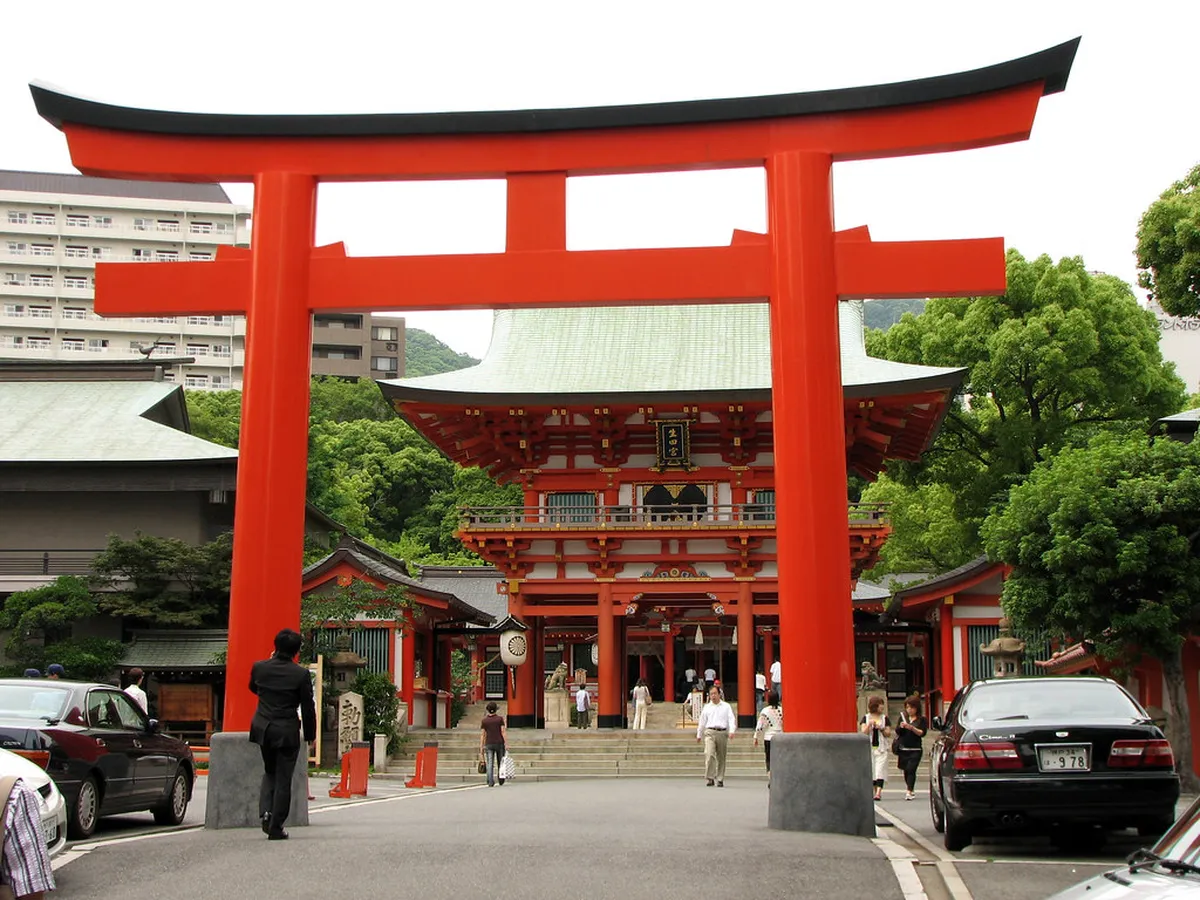 Ikuta Shrine Kobe torii — ikuta shrine, Kobe Japan