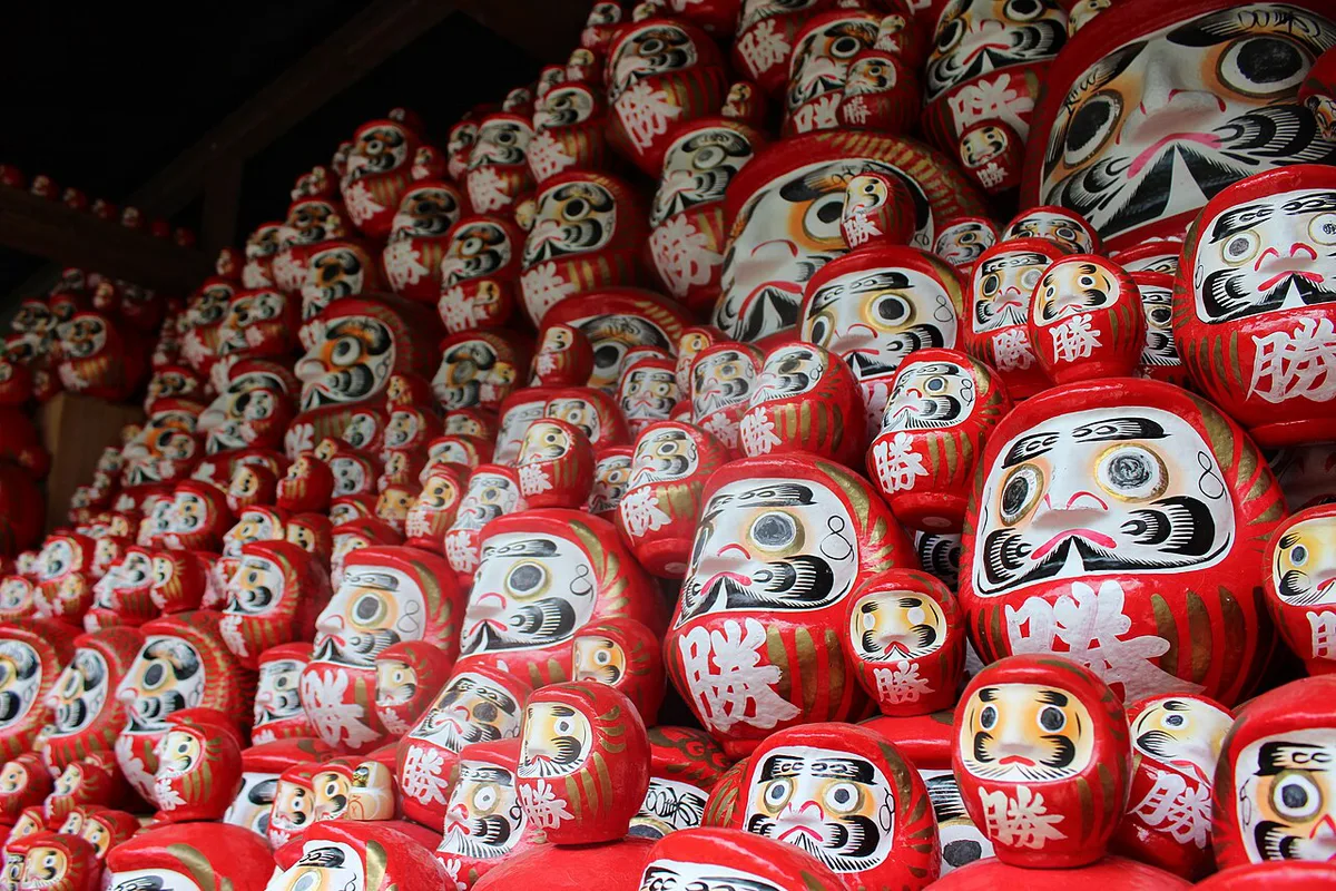 Daruma dolls at Katsuoji Temple, Japan — 1