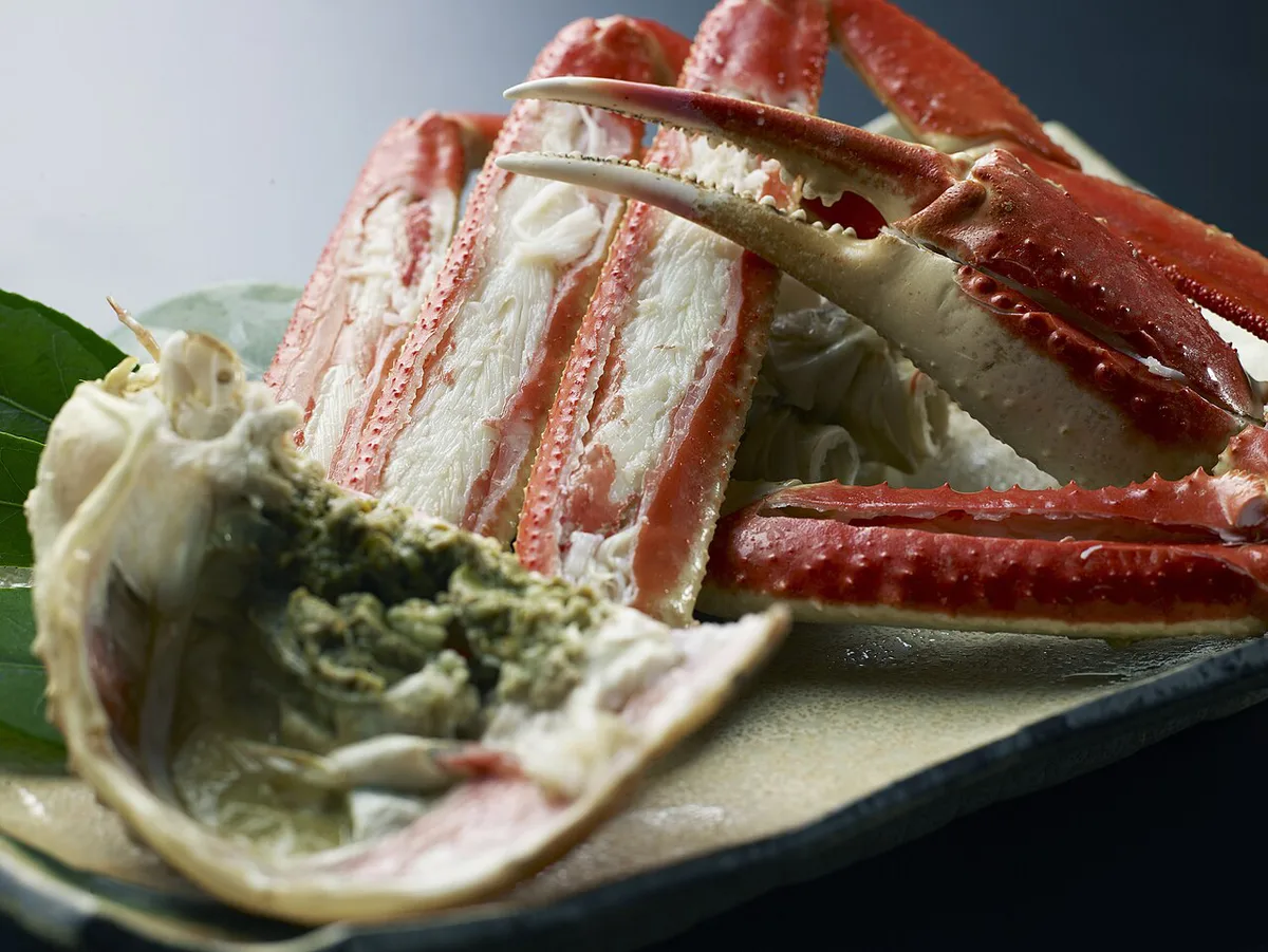 Matsuba crab kaiseki course served at a ryokan in Kinosaki Onsen, Japan — 1