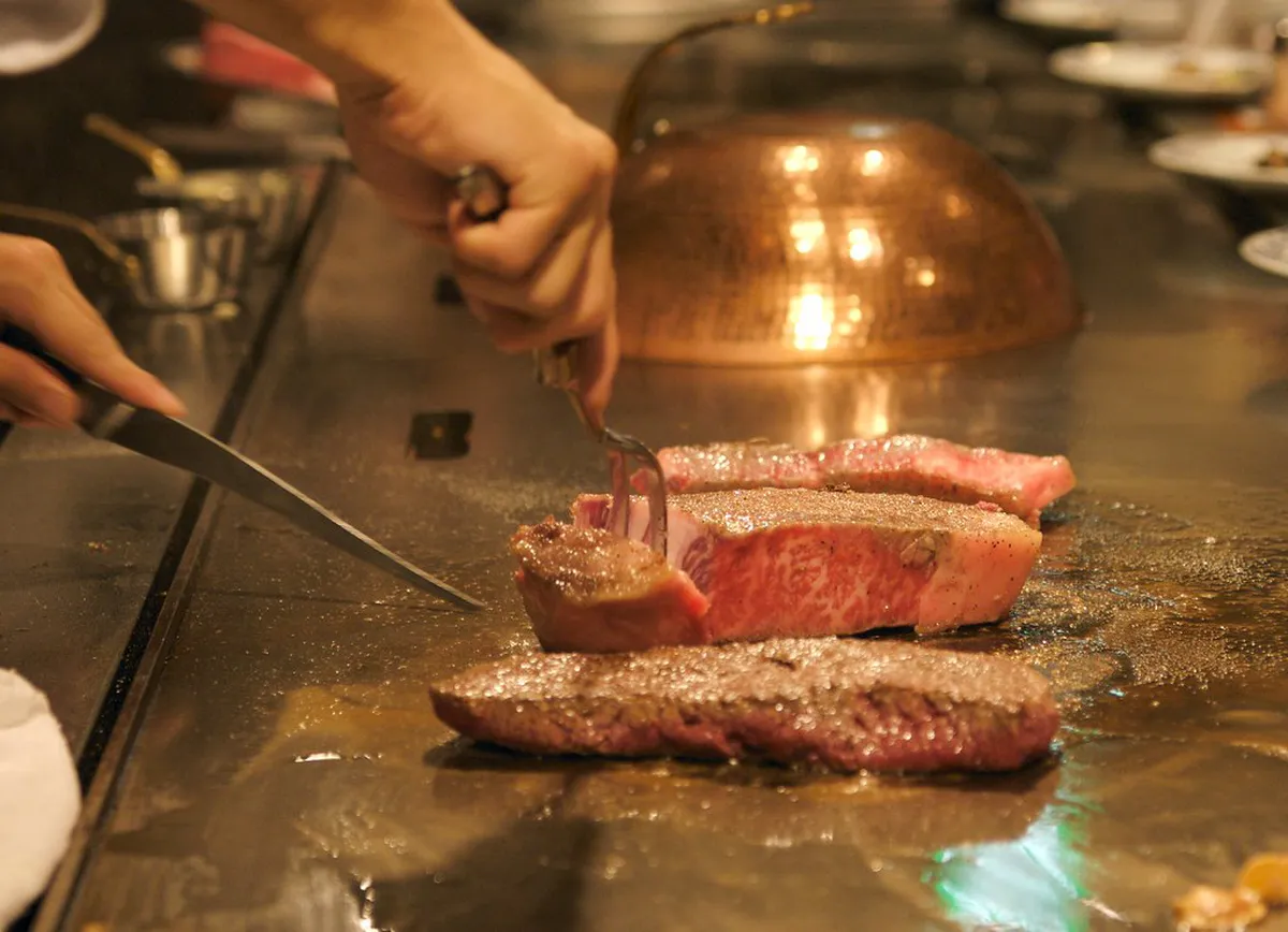 Kobe beef steak teppanyaki — kobe beef guide, Kobe Japan