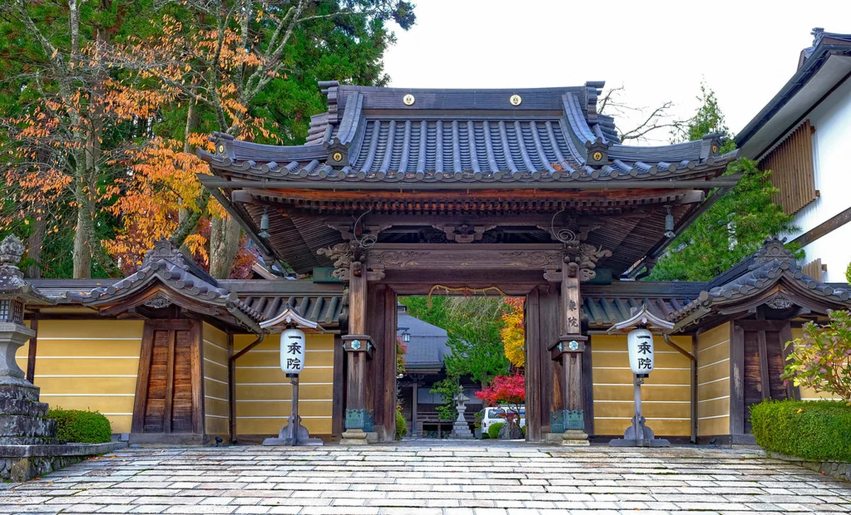 Town temple in Koyasan, Japan