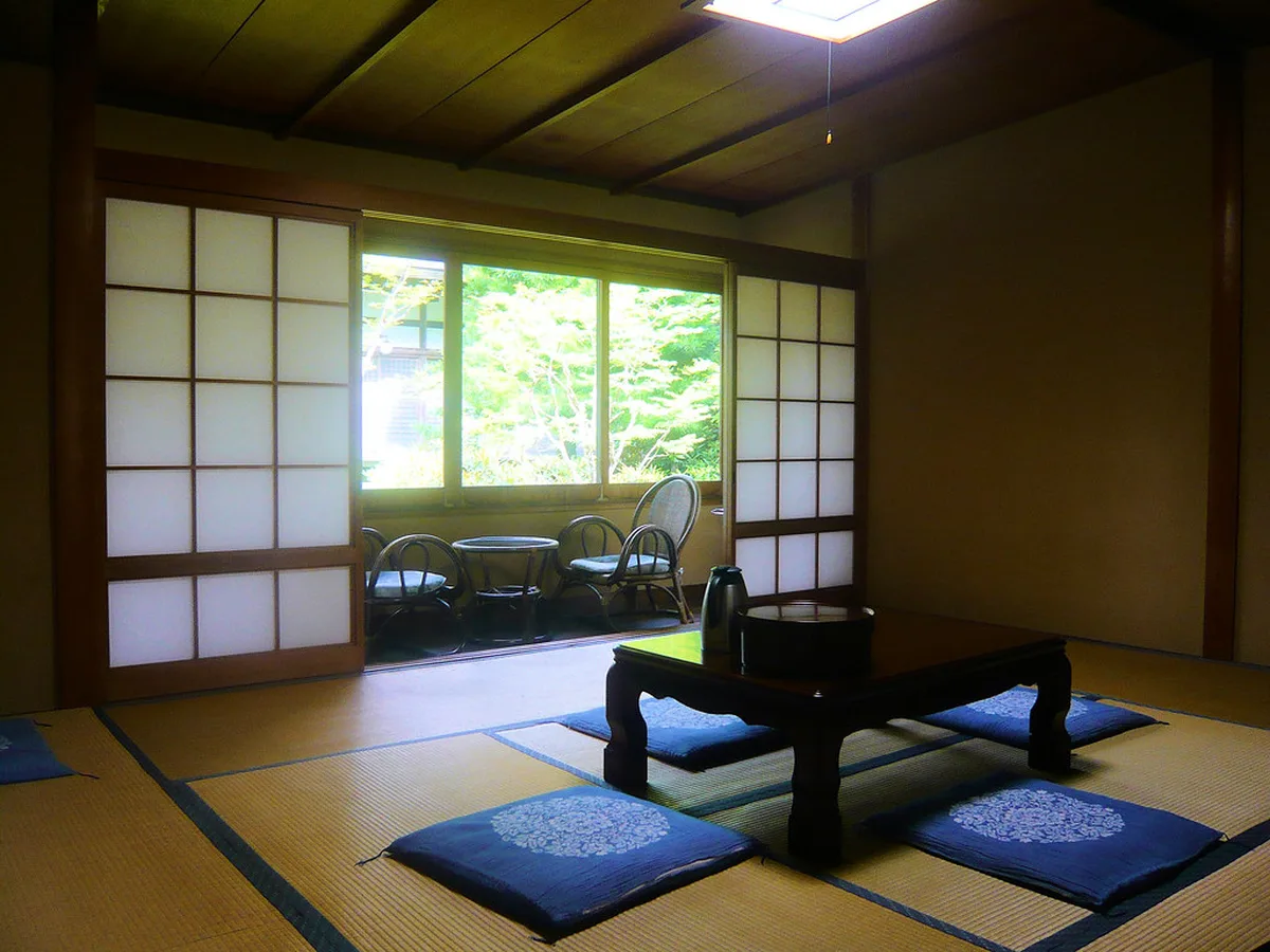 Temple tatami room in Koyasan, Japan