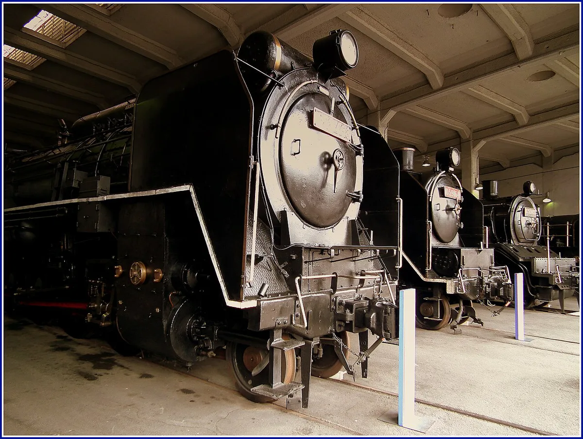 Steam locomotive roundhouse at the Kyoto Railway Museum, Japan — 1