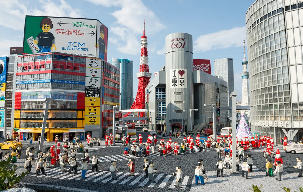 LEGOLAND Japan Miniland showcasing Japanese cities built from millions of LEGO bricks in Nagoya, Japan