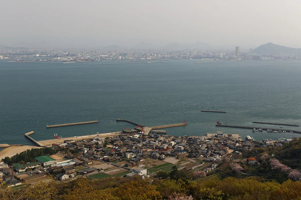 Ferry approaching Megijima island in the Seto Inland Sea — 1