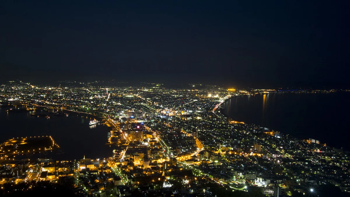 Mount  night view in Hakodate, Hokkaido