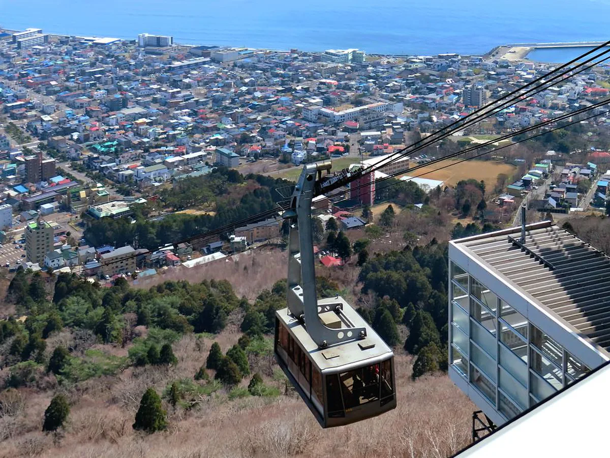 Ropeway cable car in Hakodate, Hokkaido