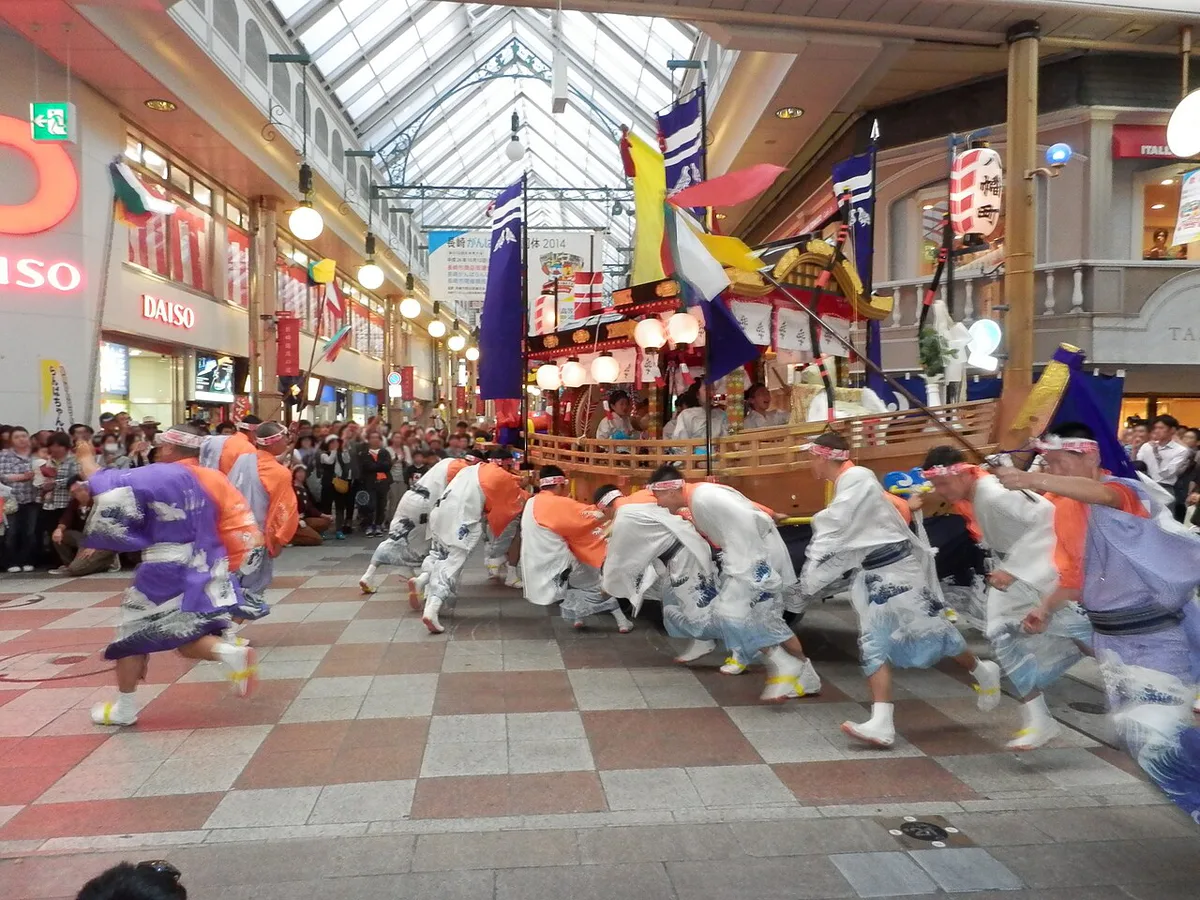 Seasonal festival scenes in Nagasaki across the year, Japan — 1