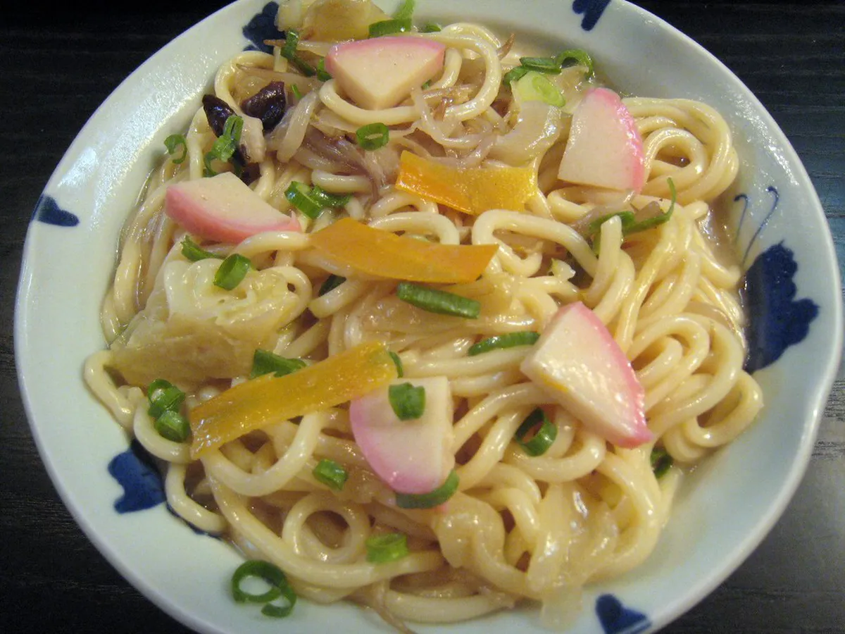 Nagasaki Champon noodle soup with seafood and pork broth