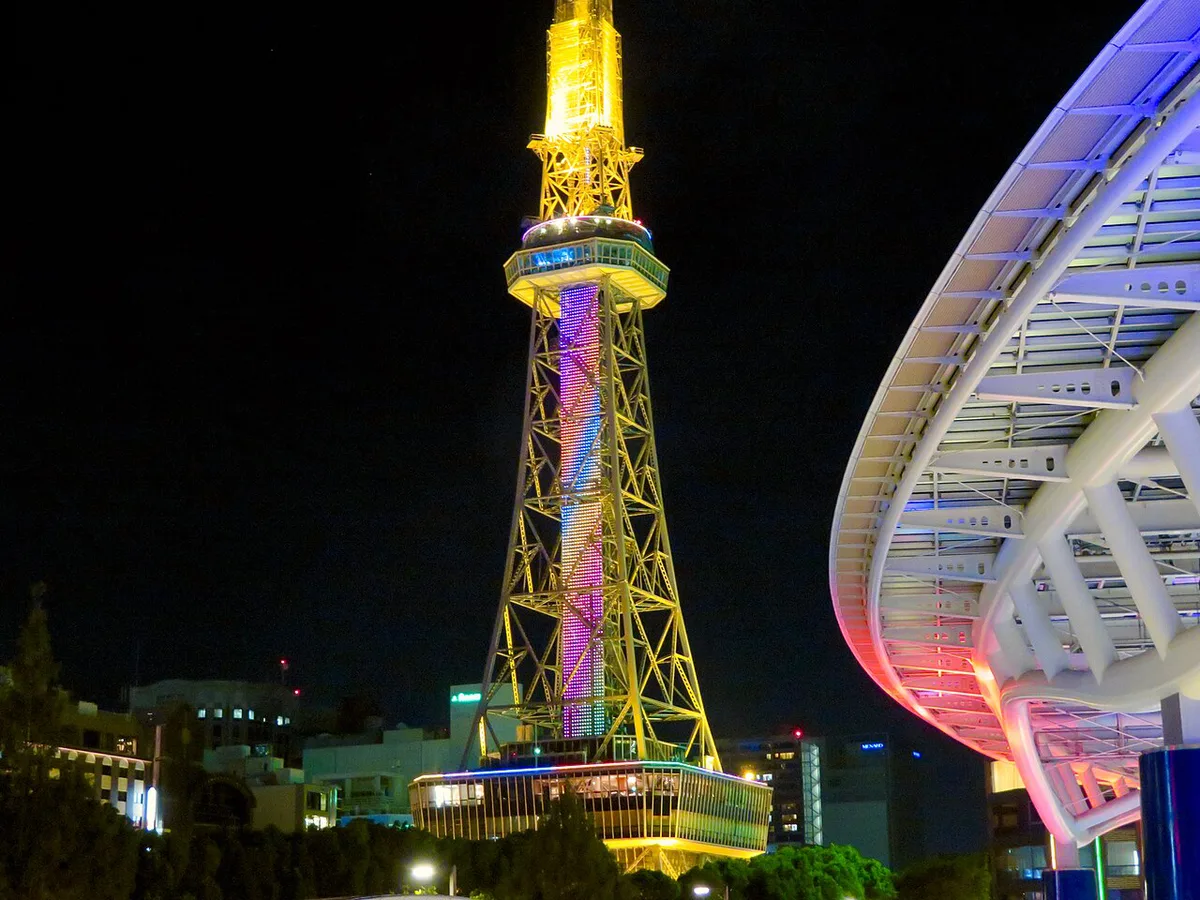 Winter illumination lights at Nagoya Station in the evening, Japan — 1
