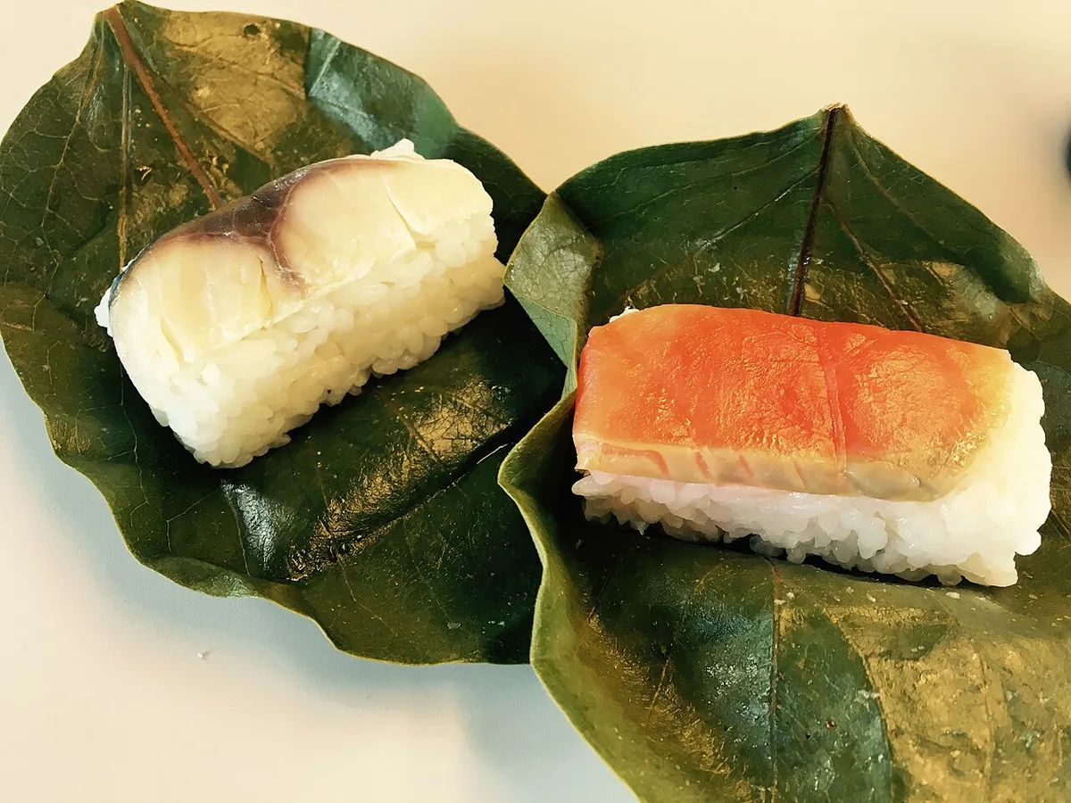 Nara kakinoha zushi wrapped in persimmon leaves — 2