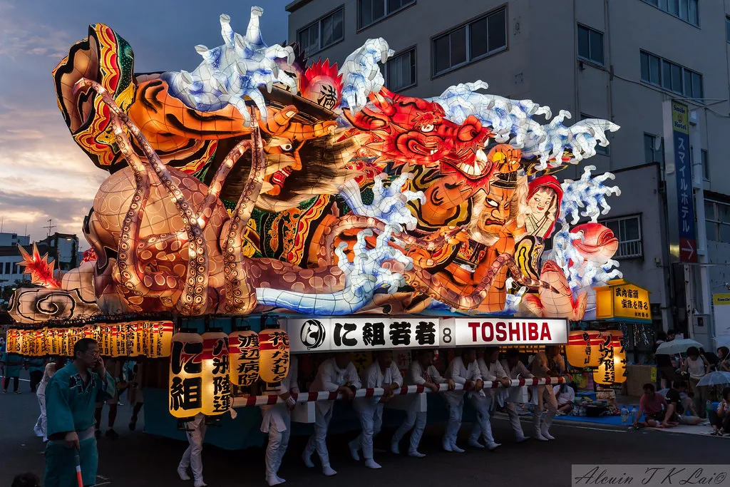 Aomori Nebuta festival float night — Aomori, Japan