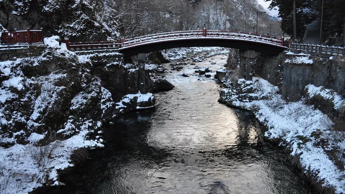 Nikko winter snow shrine — nikko in winter in Nikko, Japan