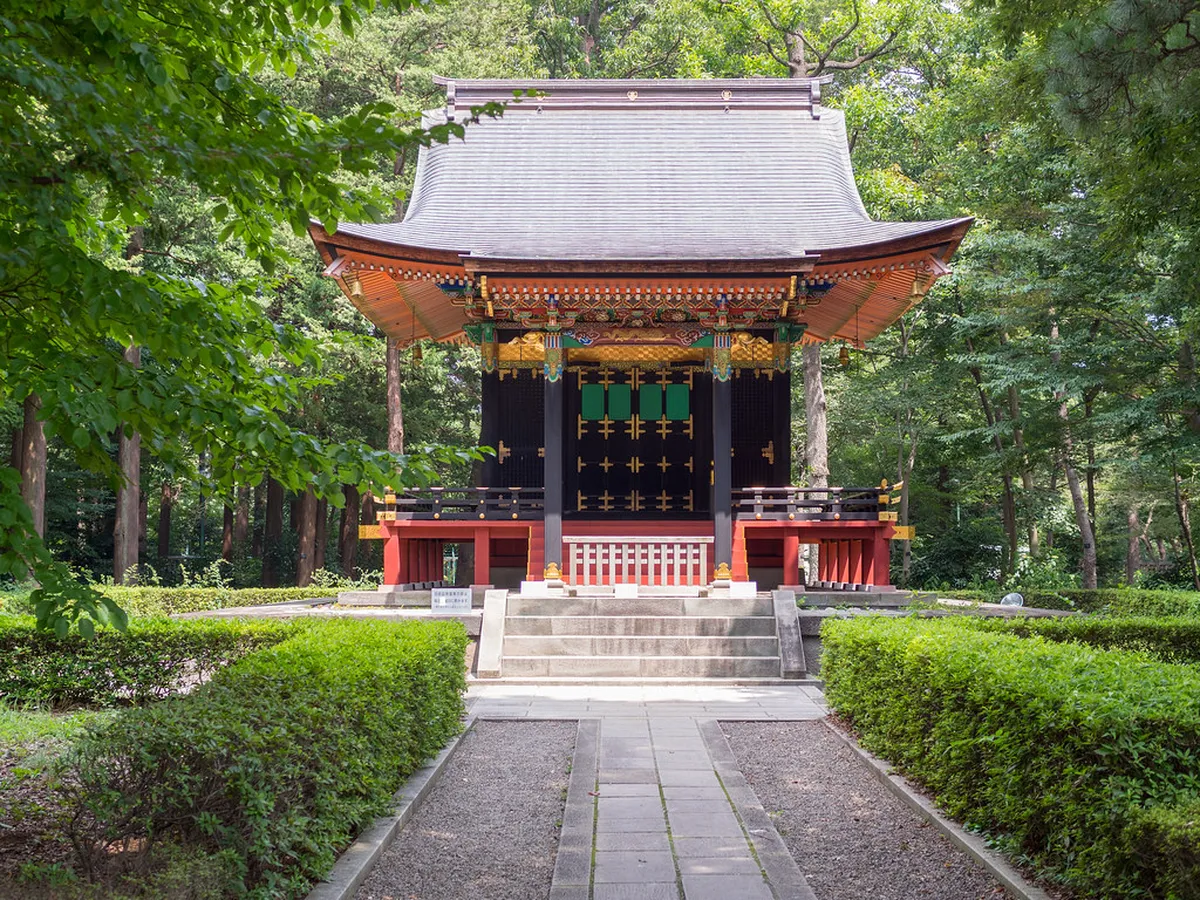 Intricate wood carvings and gilded architectural details inside the Toshogu Shrine complex in Nikko, Japan