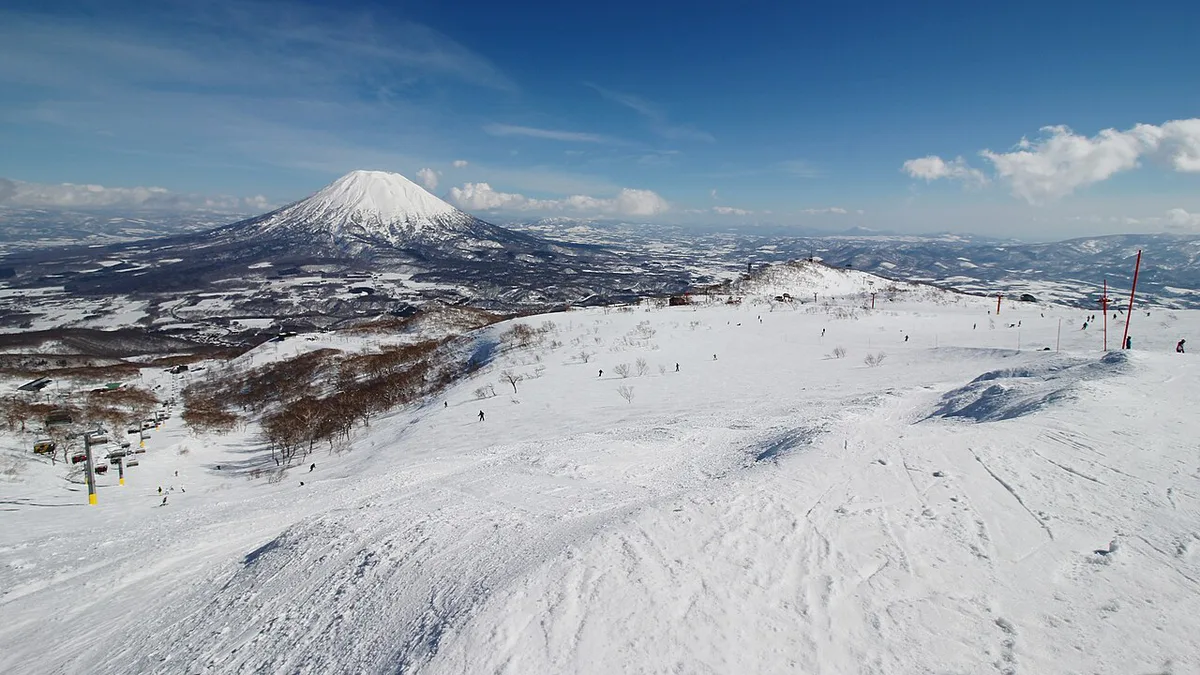 Green slopes of Mount Yotei above Niseko in summer, Japan — 1