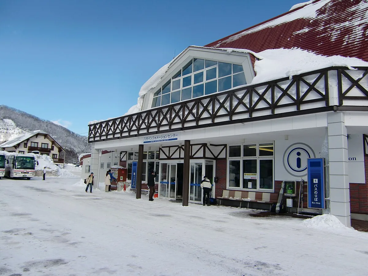 Side-by-side snowy villages of Niseko Hirafu and Hakuba Happo-One, Japan — 1