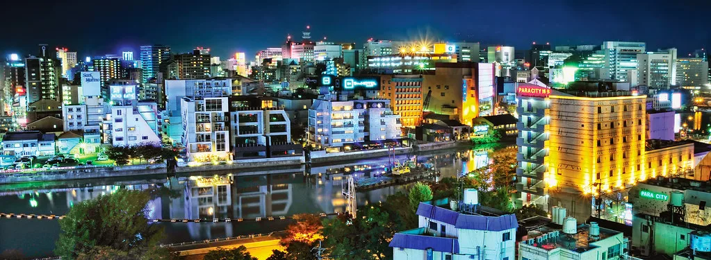 Canal City Hakata Fukuoka indoor atrium shopping and entertainment