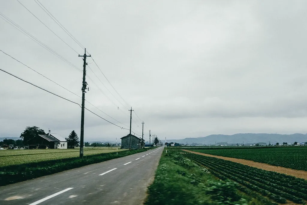 Hokkaido countryside road